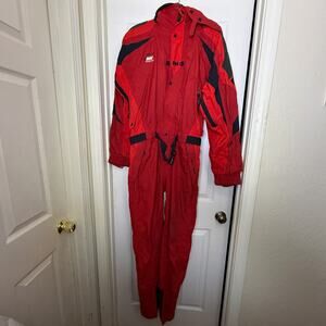 Helly Hansen Helly Tech One Piece Ski Suit Snowsuit Red Black Adult M